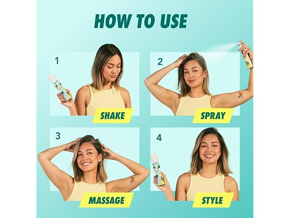 Batiste Dry Shampoo Spray 4 Pack Variety