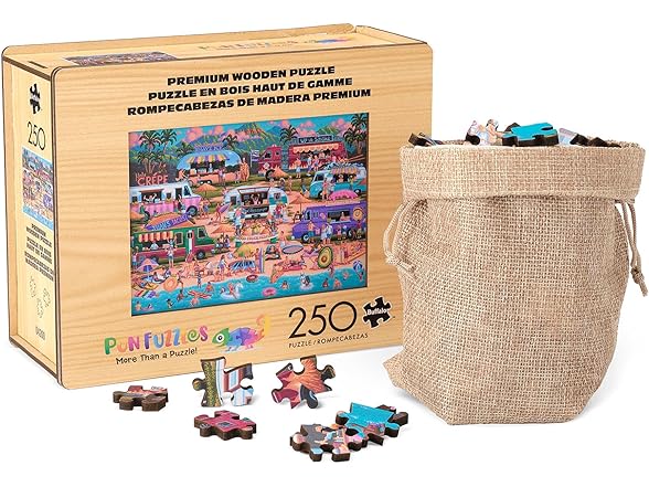 Hawaiian Food Truck Festival Wood Puzzle