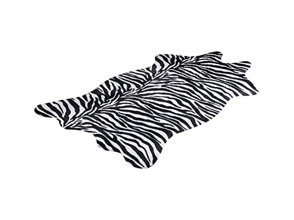 Faux Zebra Print Area Rug