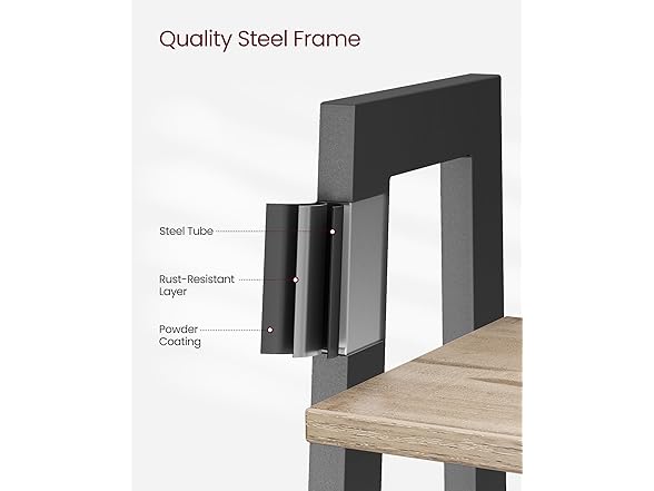 VASAGLE Ladder Shelf, 5-Tier Bookshelf