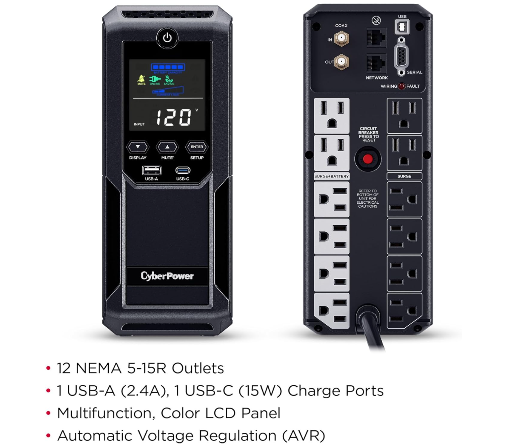 CyberPower CP1350AVRLCD3 LCD UPS System - Gallery 9