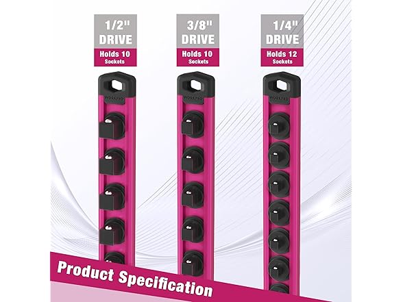 WORKPRO Magnetic Socket Organizer (Your Choice)