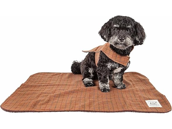 Pet Life ® Window Plaid Dog Coat and Mat