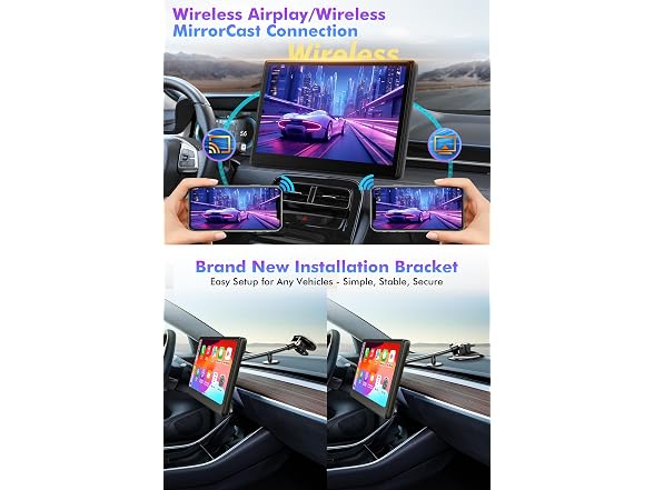 Perloyal 10" Wireless Carplay Stereo