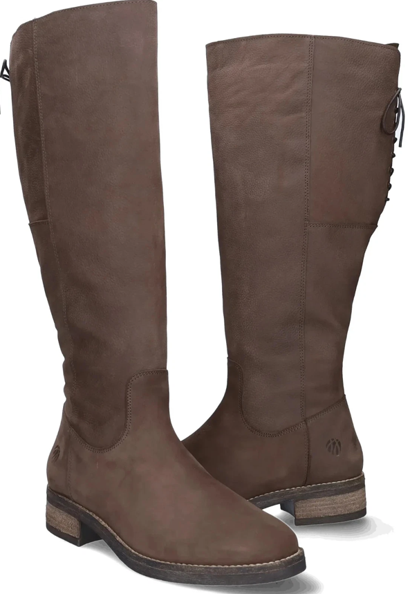 Nubuck Leather Knee High Boots - Gallery 9