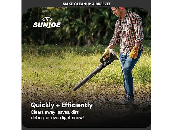 Sun Joe 24V-TB-LTE Cordless Turbine Jet Leaf Blower