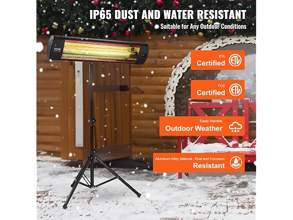 Infrared Heater, 1500W Remote Control Electric