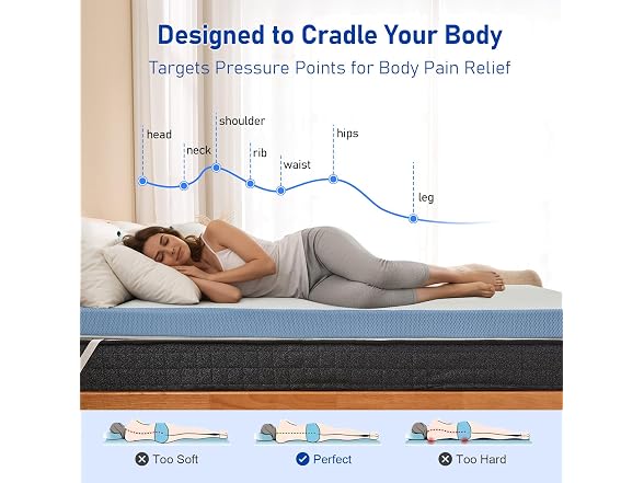 Glendan Firm 3-in Mattress Topper Queen