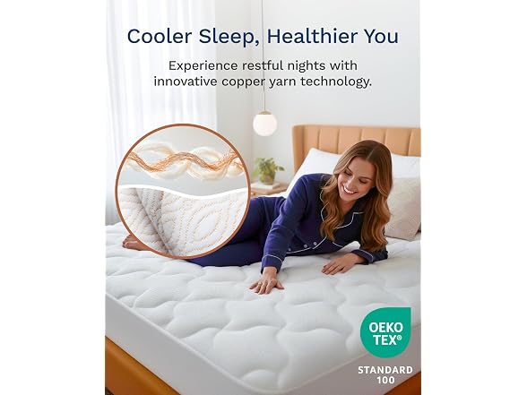 ViscoSoft Copper Mattress Topper Pad Mattress