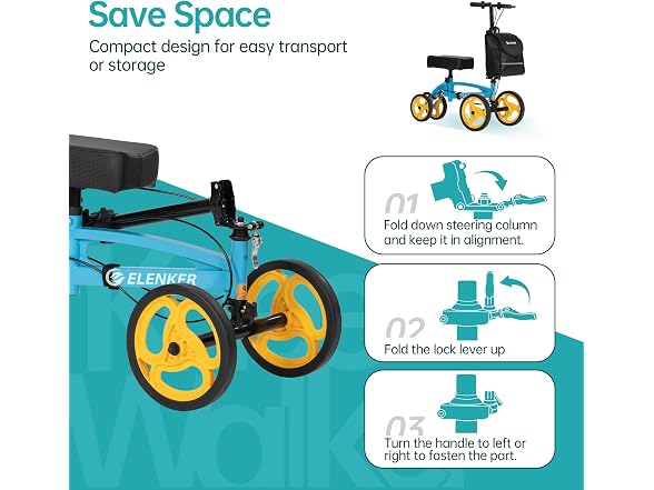 ELENKER BC2170626038061 Knee scooter (Open Box)