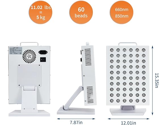 Red Light Therapy Panel 60 LED Face Body RT300