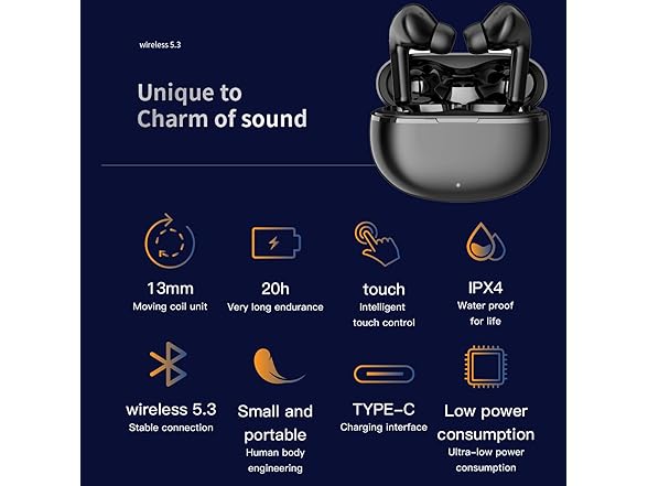 tapaxis 2024 True Wireless Bluetooth Earbuds with Charging Case