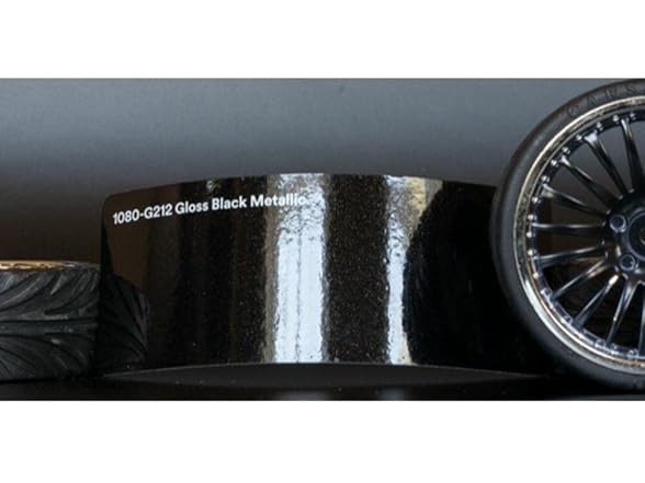 3M 1080 G212 Gloss Black Metallic 5ft x 1ft Film