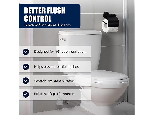 HIGHCRAFT 45 Degree Side-Mount Toilet Tank Flush Lever