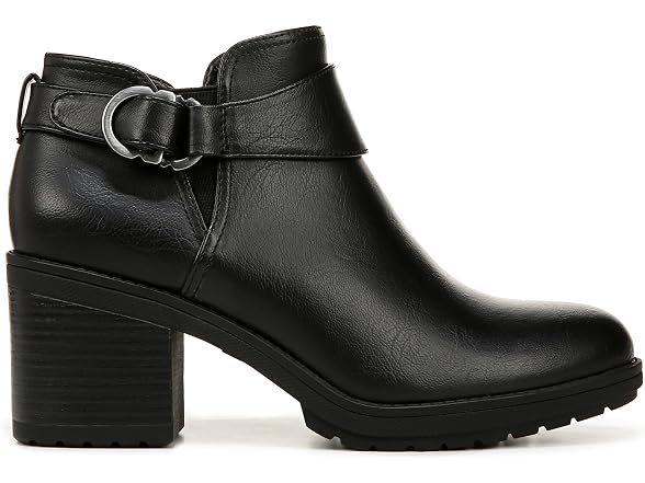 Dr. Scholl's Women's Prue Block Heel Ankle Bootie Ankle Boot Black Smooth 10 M