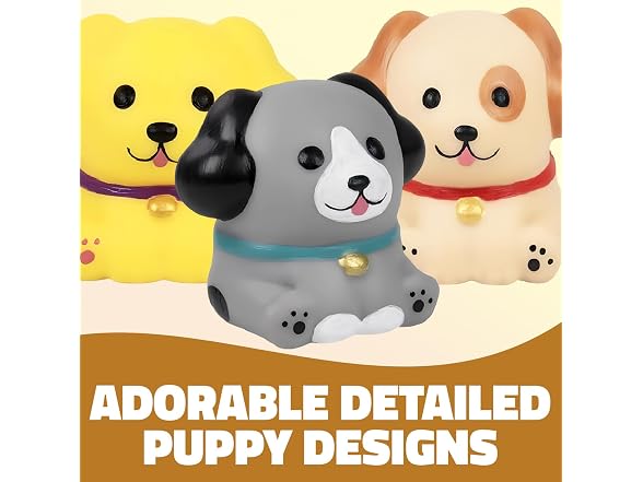 4" Squish and Stretch Dog 12ct