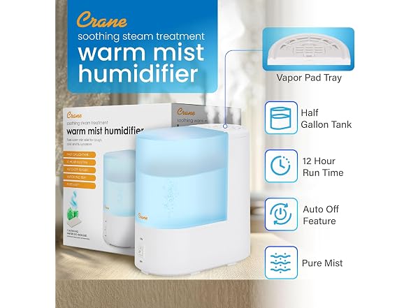 Crane Crane Warm Mist Humidifier, Small