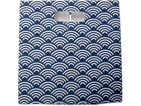 DII Collapsible Hard Sided Bin, Waves, Blue, Large