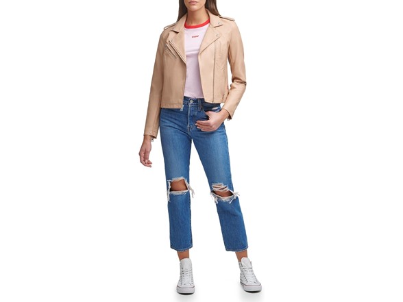 Levi's Women's Faux Leather Moto Jacket (2X)