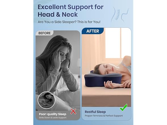 FAIORD Cervical Pillow Dark Grey