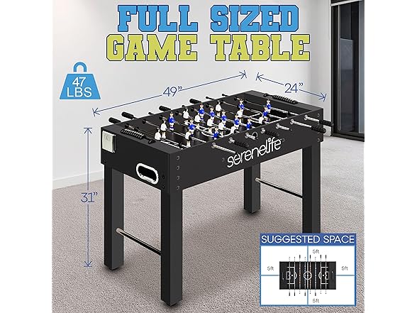 SereneLife 48in Competition Sized Foosball Table