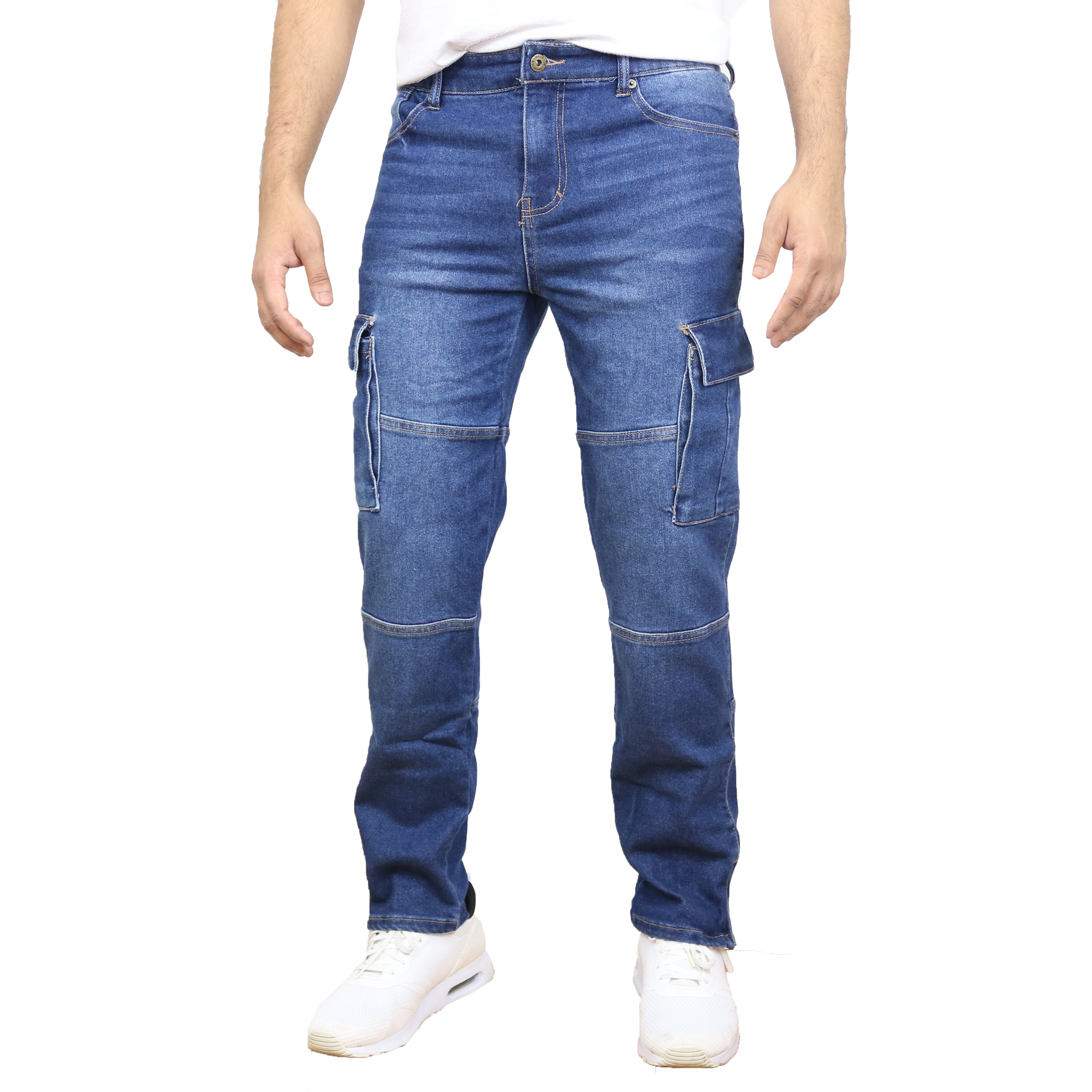 Men's Stretch Cargo Denim Jeans (30-42) - Gallery 30
