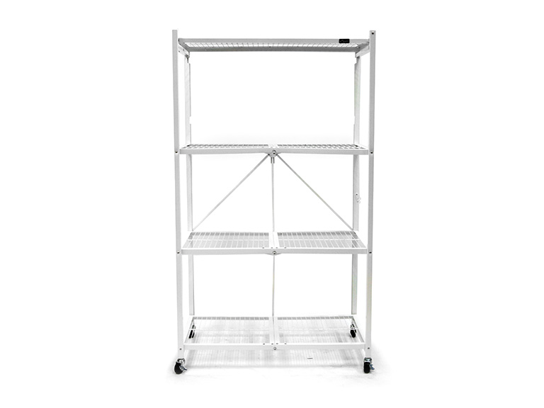 Origami R5 4-Shelf HD Folding Storage Rack, White - Gallery 7