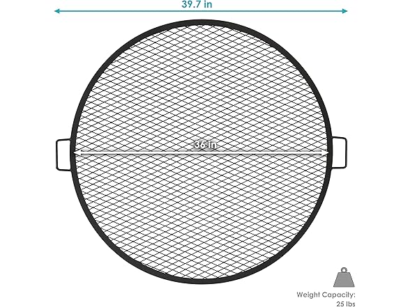 Sunnydaze X-Marks Outdoor Fire Pit Grill Grate for Cooking 36"
