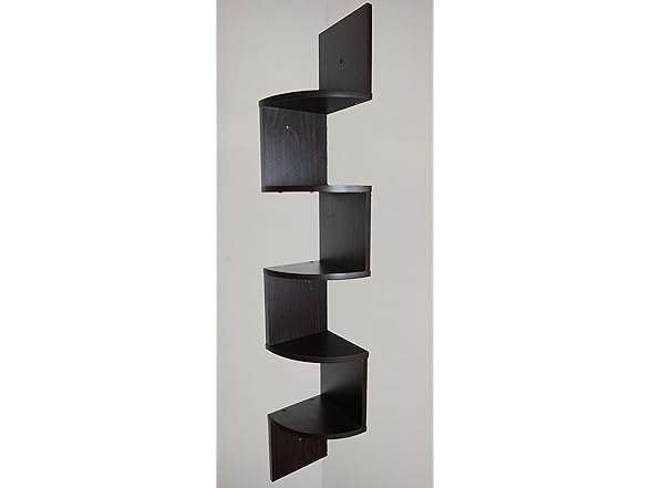 5-Tier Corner Zigzag Wall Shelves