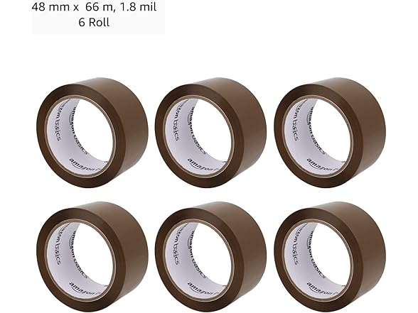 Amazon Basics Packaging Tape, (6-Roll)