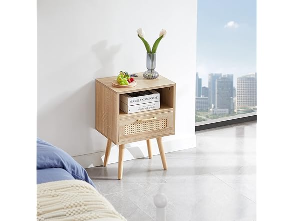 LKJYBG 15.75" Rattan Night Stand