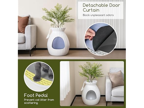 Tangkula Plant Litter Box, Hidden Cat Litter
