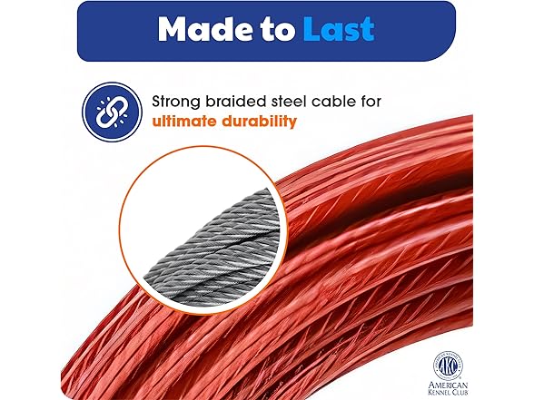 American Kennel Club Dog Tie Out Cable 20 Feet