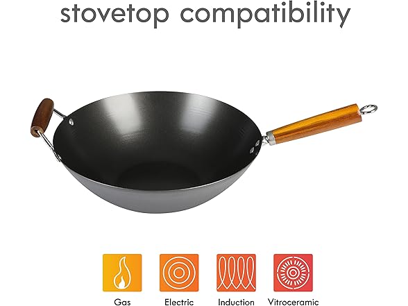 Kenmore Carbon Steel Wok 14in