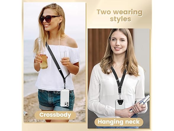 Cell Phone Lanyard with Patches 4-Pack