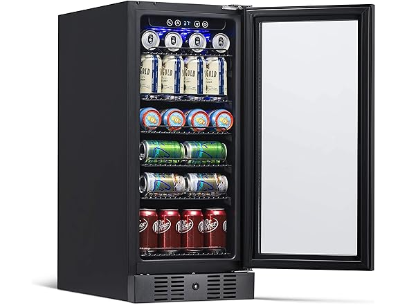 Newair Built-in Beverage Black Fridge - 96 Cans