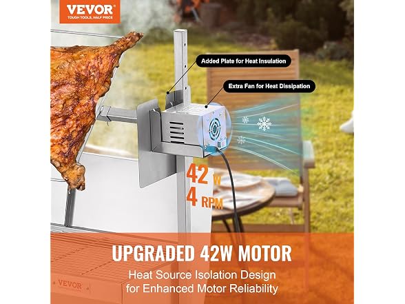 VEVOR Rotisserie Grill with Windscreen