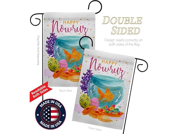 Ornament Collection Iranian Nowruz Garden Flag Hom