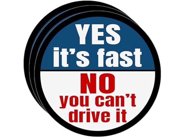 3Pk Decals Goes Fast Can't Ride 4"