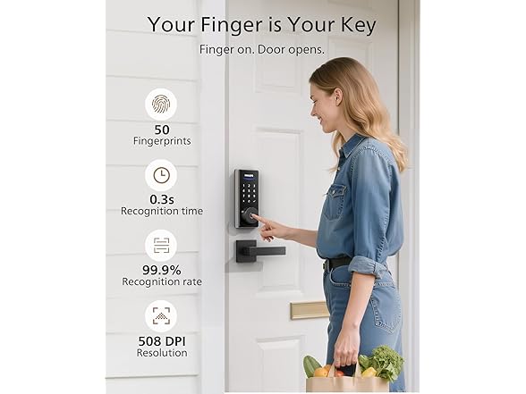 Philips DDL240X-1HB Bluetooth Fingerprint Smart Deadbolt
