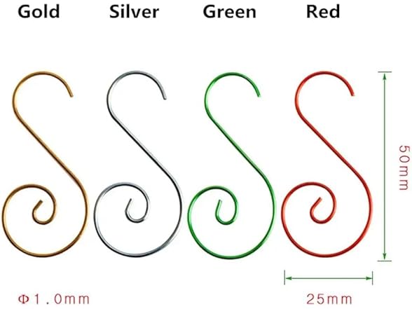 Generic 160 Pcs Metal S Hooks