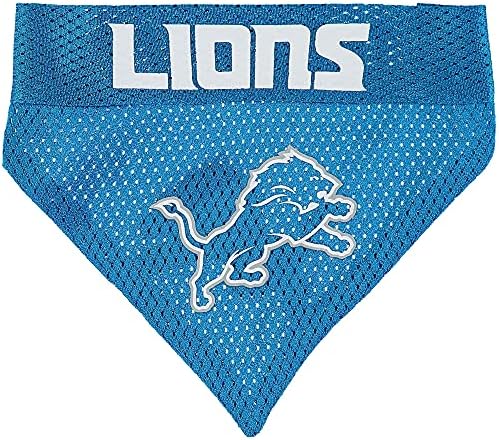 Pets First NFL Dog Bandana - Detroit Lions Reversible PET Bandana. 2 Sided Sports Bandana with a Premium Embroidery Team Logo, Small/Medium. - 2 Sizes & 32 NFL Teams Available