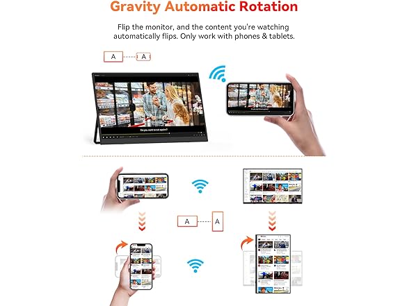 16" 2.5K Wireless Portable Monitor Battery-Powered