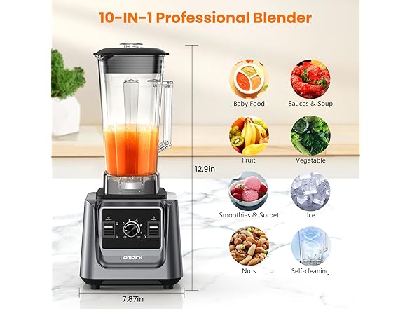 2000W High-Speed Countertop Blender