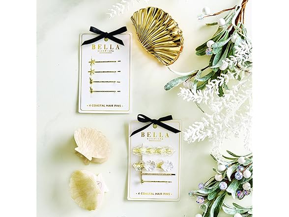 Bella Sleep + Spa Gold Claw Clips for Women 