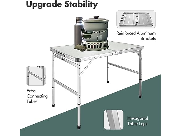 VILLEY Folding Camping Table 24''L x15''W