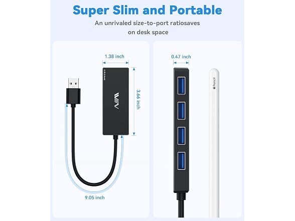 IVIIN USB 3.0 HUB 4 Port-Black