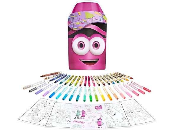 Crayola Coloring Set w Mauve Art Case