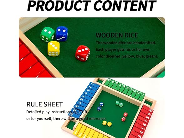 Nicecho Shut The Box Dice Game