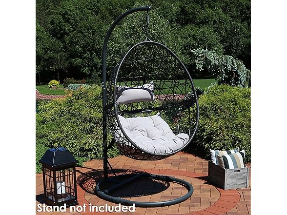 Sunnydaze Decor Resin Wicker Egg Chair -Choose Color